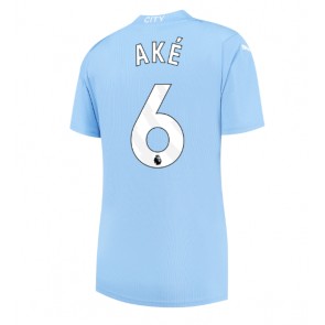 Manchester City Nathan Ake #6 Domaci Dres za Ženska 2023-24 Kratak Rukavima